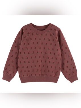 Emile et Ida - Girls Mauve Pink Poppy Floral All Over Sweatshirt - Size: 8Y